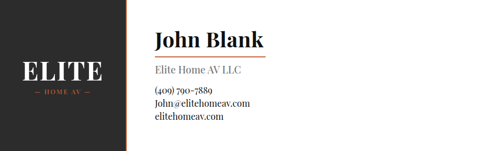 John Blank, Elite Home AV